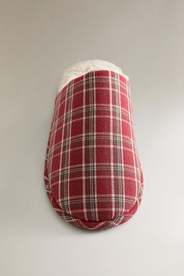 WARM CHECK SLIPPERS - Red by Zara - Image 4