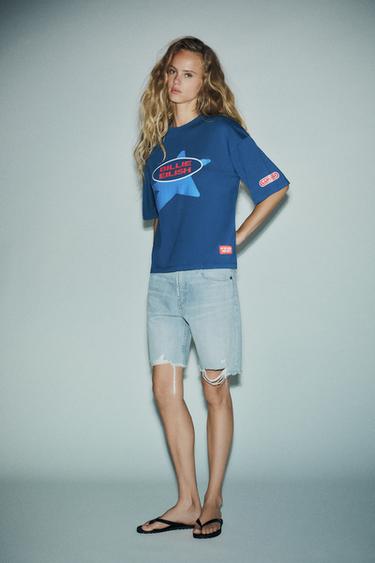 CAMISETA BILLIE EILISH BRAVADO™ - Azul de Zara - Imagen 0
