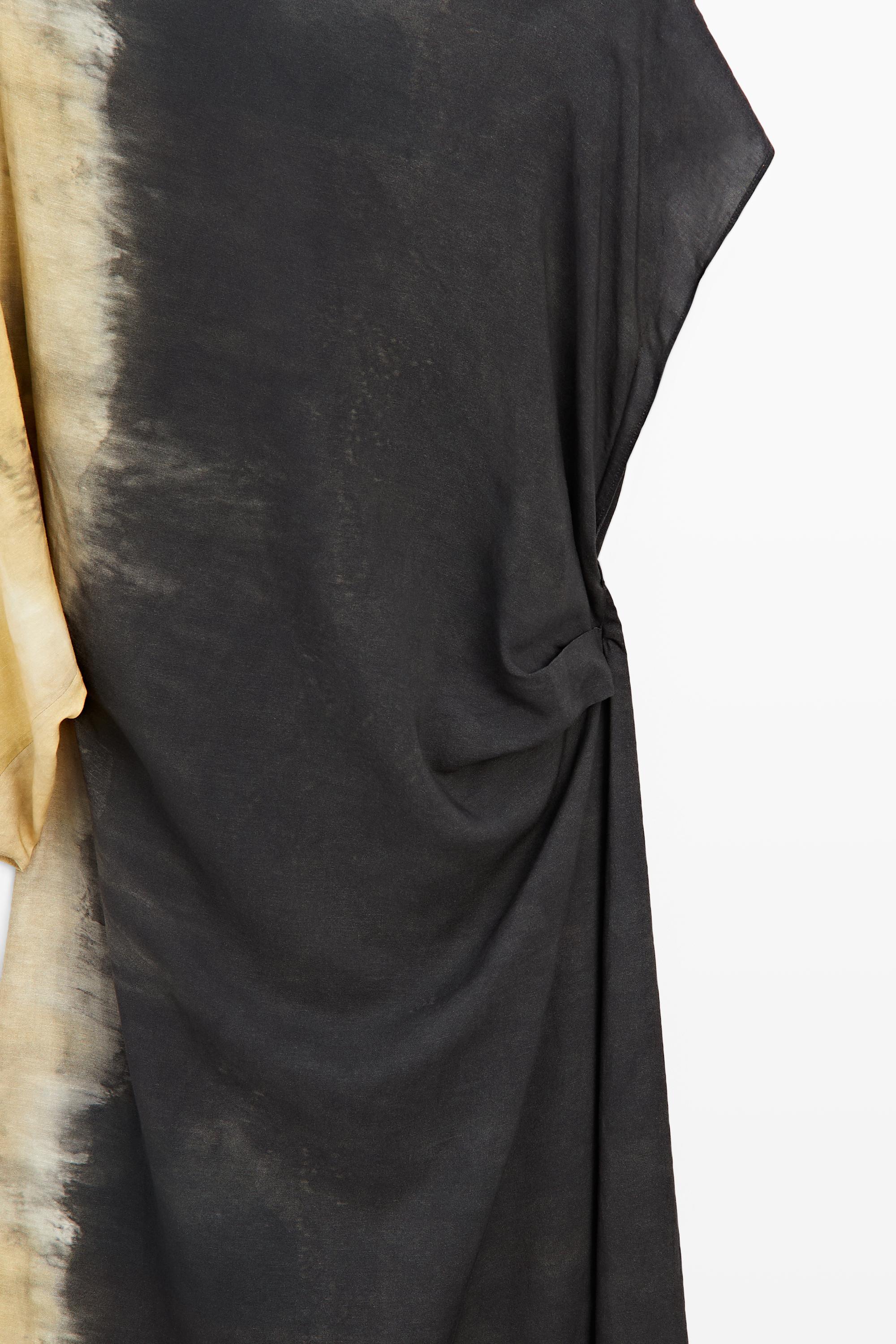 Tie-dye print midi dress