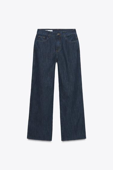JEANS ZW COLLECTION WIDE LEG TIRO ALTO - Índigo de Zara