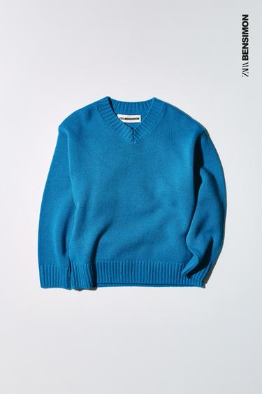 BENSIMON ® X ZARA WOOL AND CASHMERE JUMPER - Neon blue by Zara