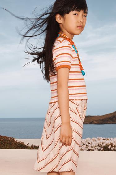 LIMITED EDITION STRIPED CROPPED T-SHIRT - Multicoloured by Zara - Image 2