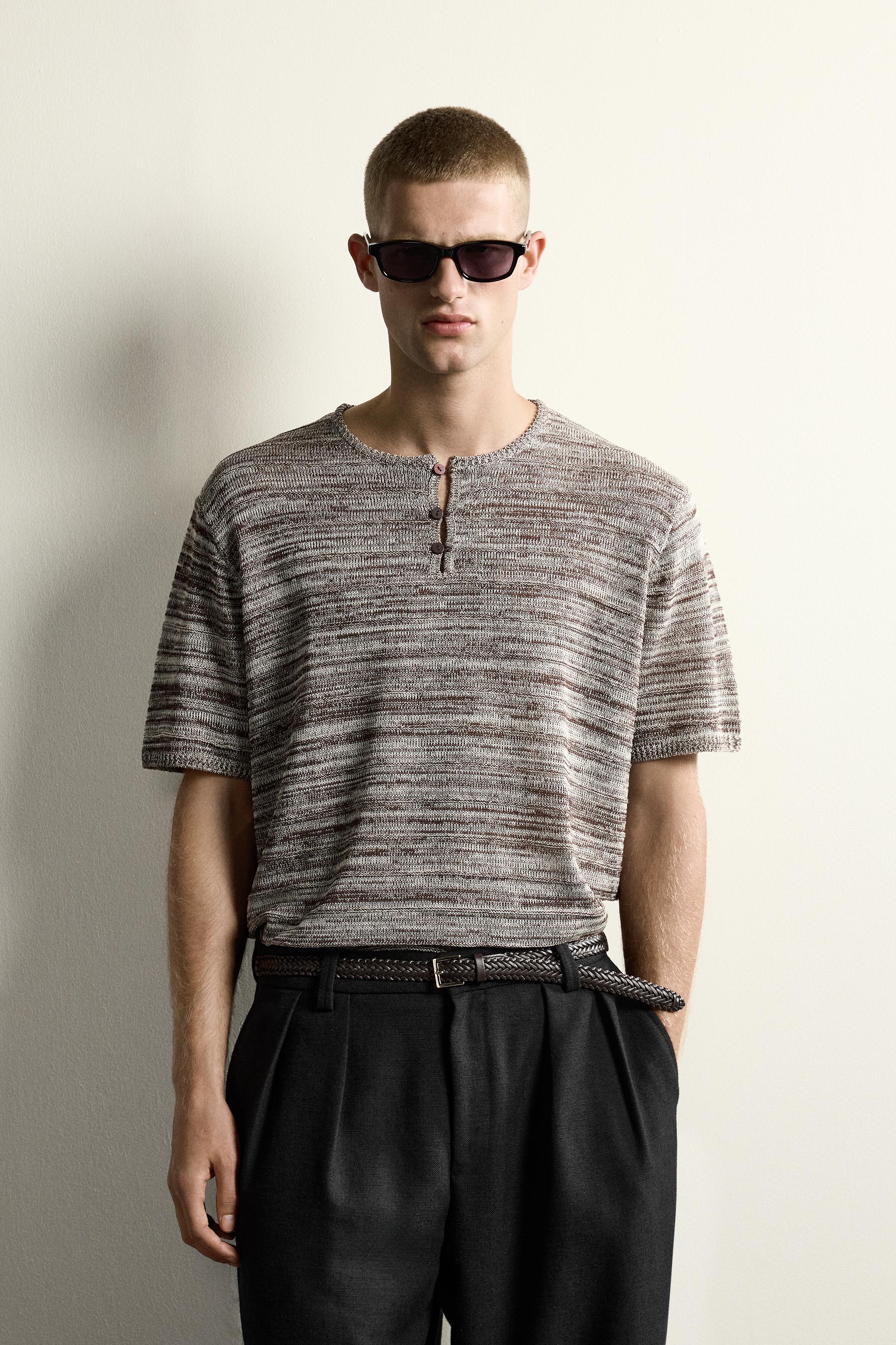 KNIT HENLEY SHIRT