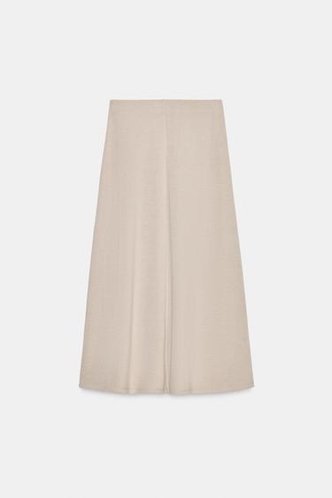 SOFT MIDI SKIRT - Sand / Marl by Zara - Image 5