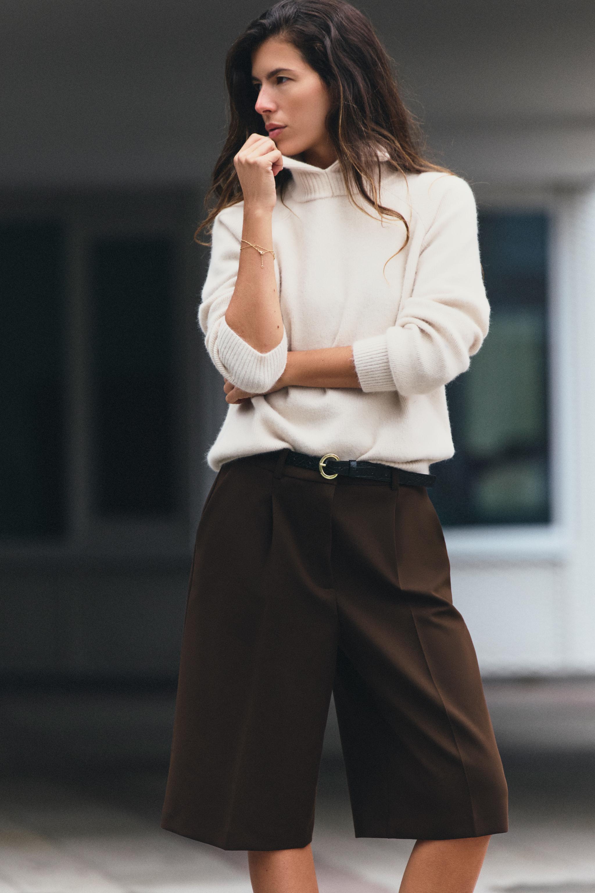 Belted Bermuda Shorts by Zara