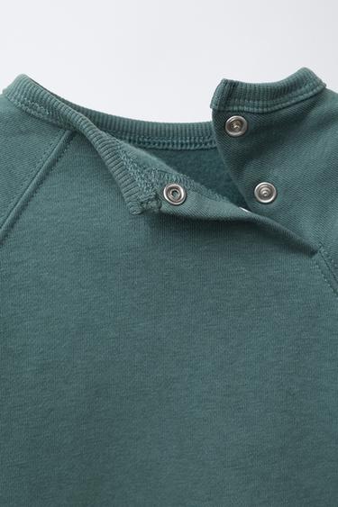 PRINT SWEATSHIRT AND JOGGER SET - Petrol blue by Zara - Image 4
