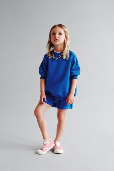 CASA LAWA © X ZARA KIDS SWEATSHIRT AND BERMUDA JOGGING SET - Bluish by Zara
