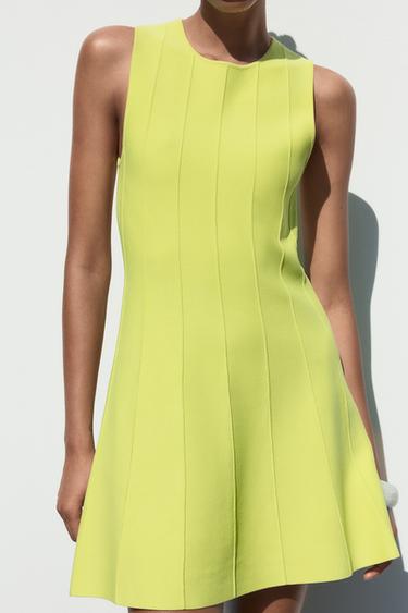 OPEN BACK KNIT DRESS - Lime by Zara - Image 2