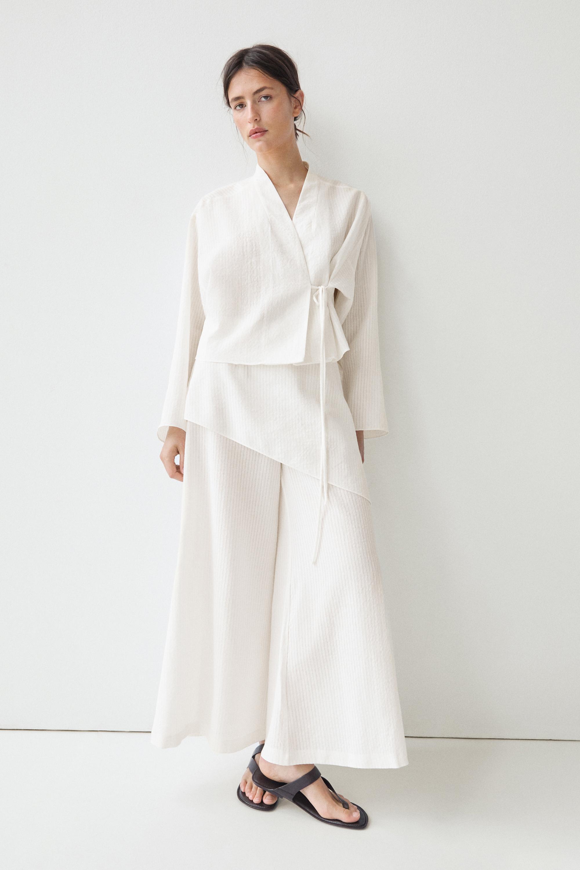 Kimono court texturé