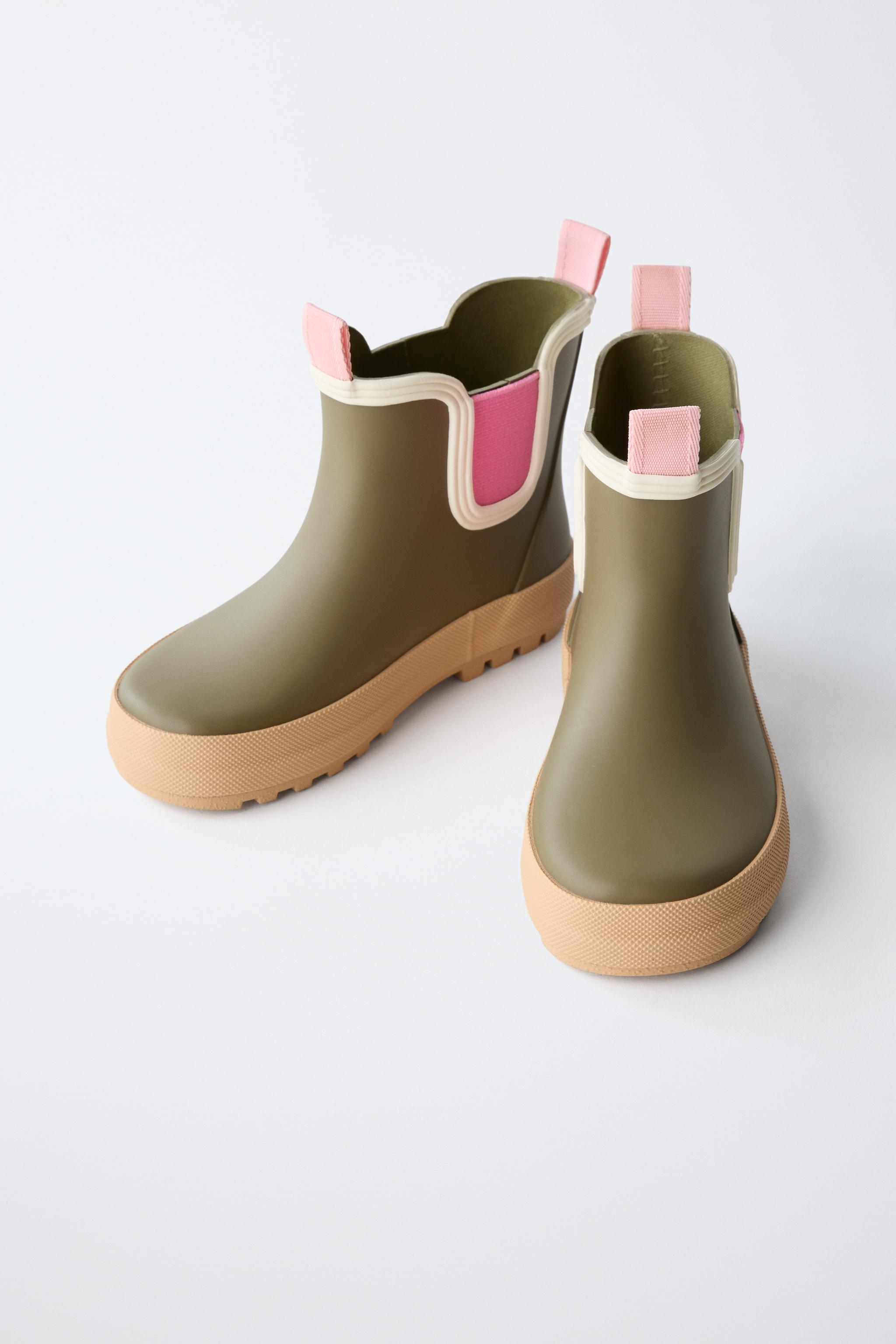 Детские ботинки Zara CONTRAST COLOR RAIN BOOTS — фото 3