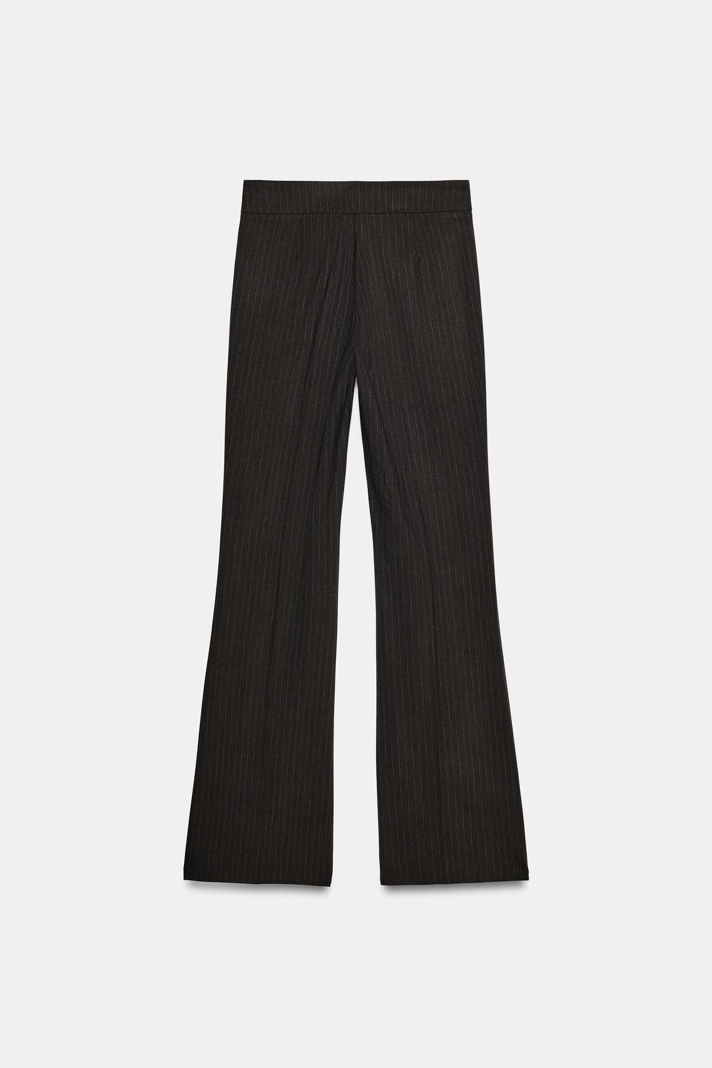 Женские брюки Zara Buckle Flare, цвет: Коричневый — фото 8
