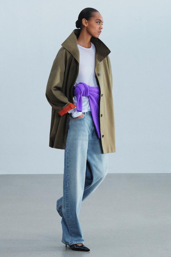 VESTE BALLON DÉPERLANTE COLLECTION ZW - Kaki de Zara - Image 6