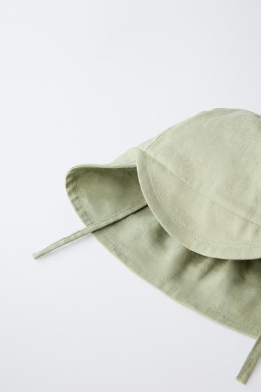 LINEN BLEND HAT - Khaki by Zara - Image 2