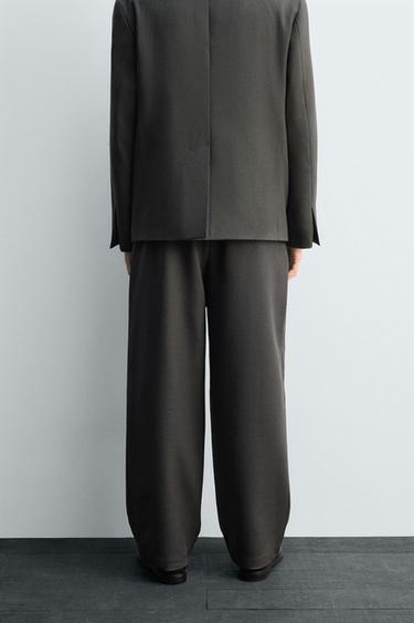 LIMITED EDITION 100% WOOL SUIT TROUSERS - Green / Blue by Zara - Image 2