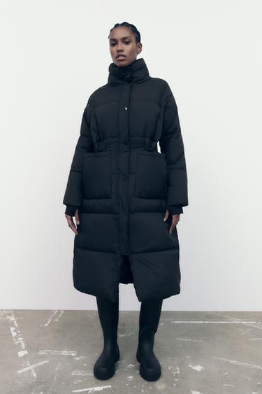 CASACO COMPRIDO ACOLCHOADO - Preto da Zara