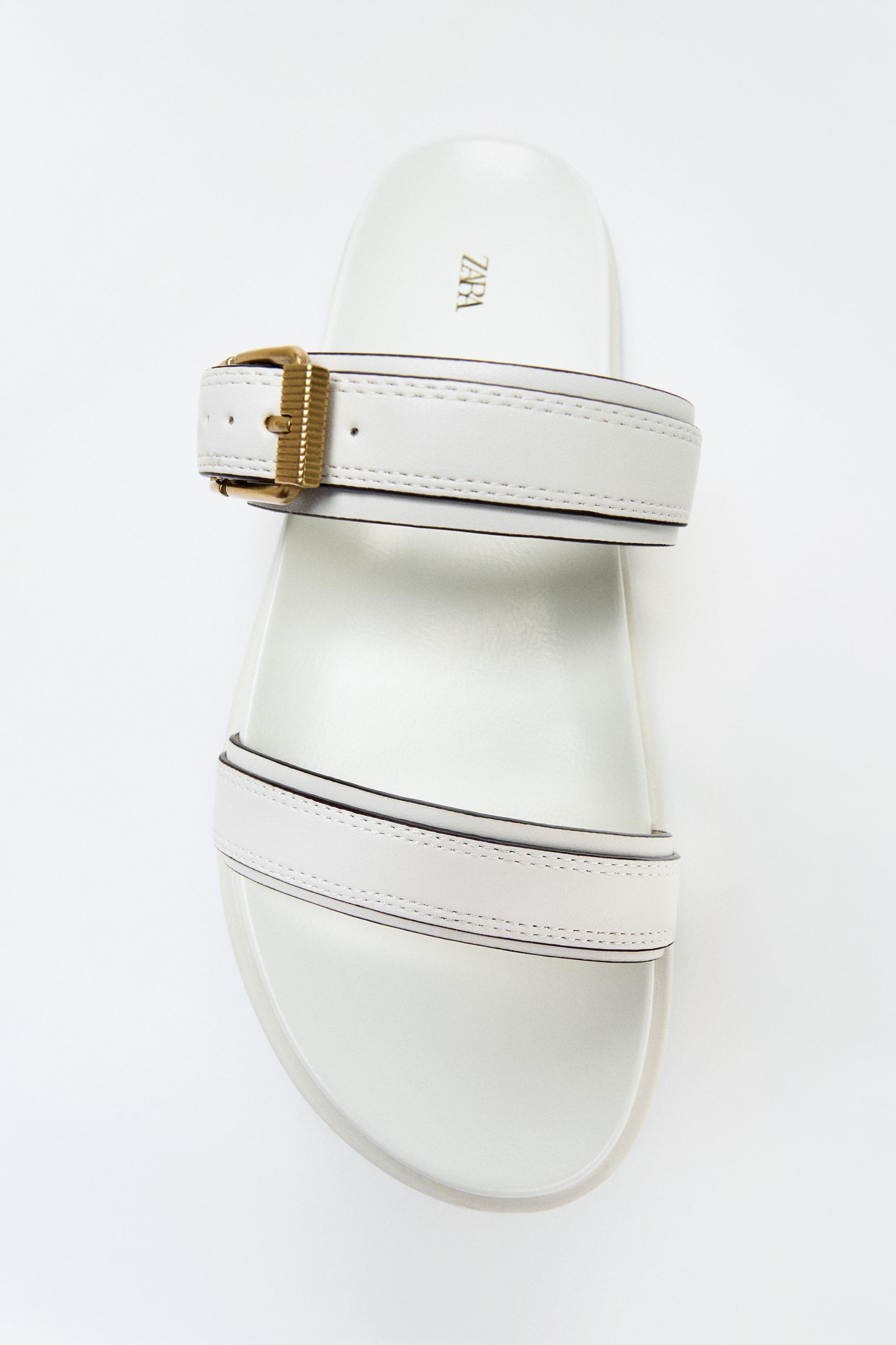 BUCKLE SANDALS — Off White