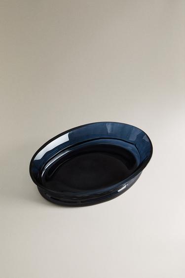 PORTE-SAVON SALLE DE BAIN VERRE RECYCLABLE BLEU - Bleu de Zara - Image 1