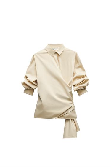 ZW COLLECTION POPLIN SHIRT WITH TIE