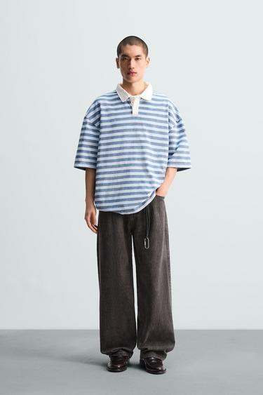 POLO LAVADO COM LISTRAS - listrado da Zara - Imagem 0