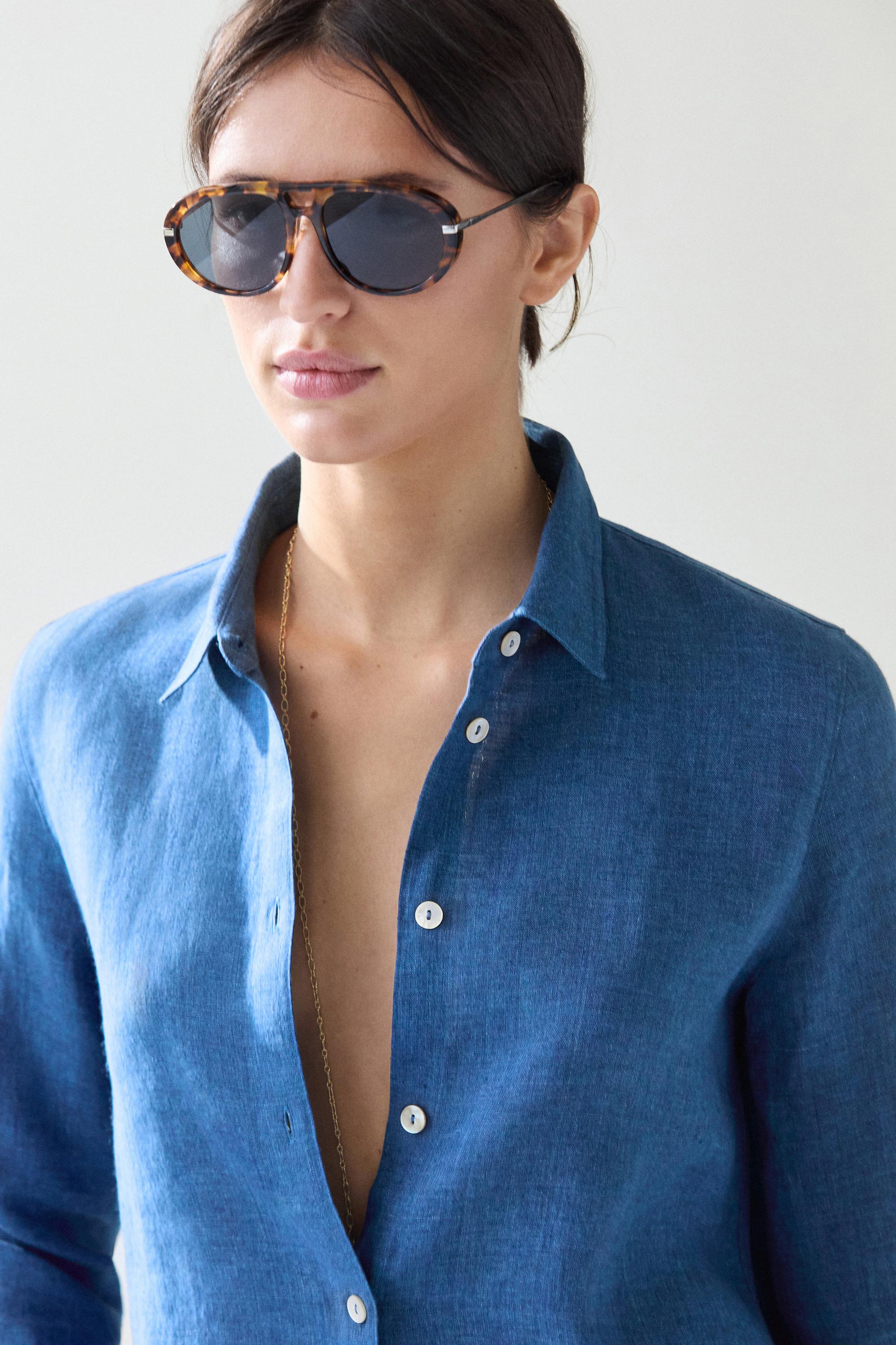 Flowing 100% linen shirt