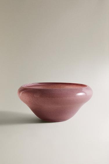 DECORATIVE GLASS BOWL - Pinks by Zara