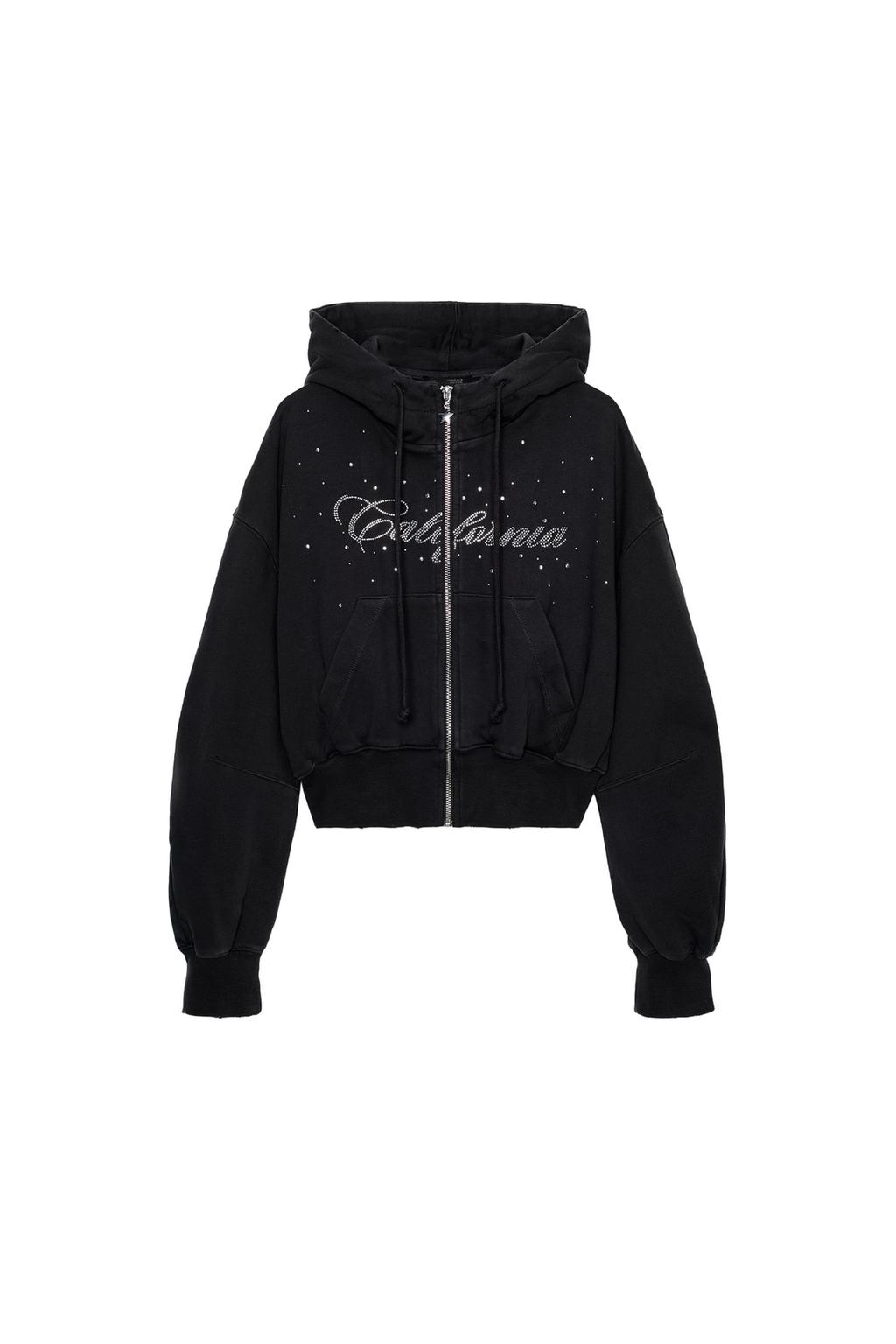 TEXT SWEATSHIRT WITH SHINY DETAILS - image 3