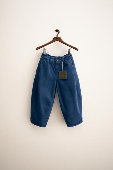 Zara ZARA TIMELESS - WOOL BLEND TWILL BALLOON PANTS - Bluish