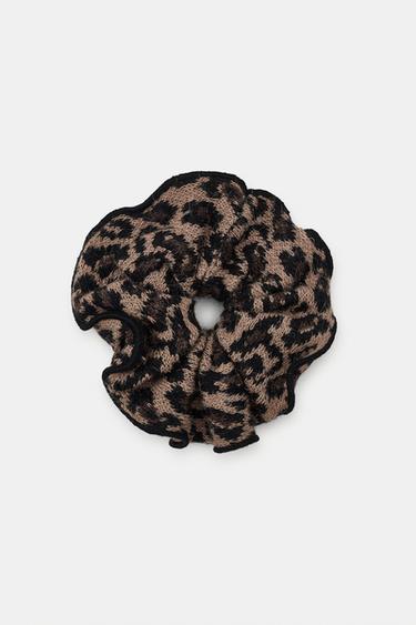 ELÁSTICO DE CABELO JACQUARD - Leopardo da Zara - Imagem 0