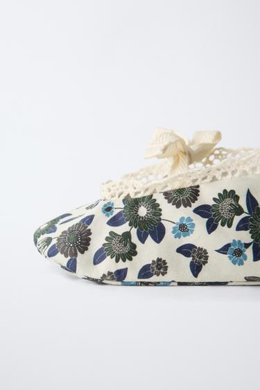 BALLERINES NŒUD FLEURS - Blanc écru de Zara - Image 4