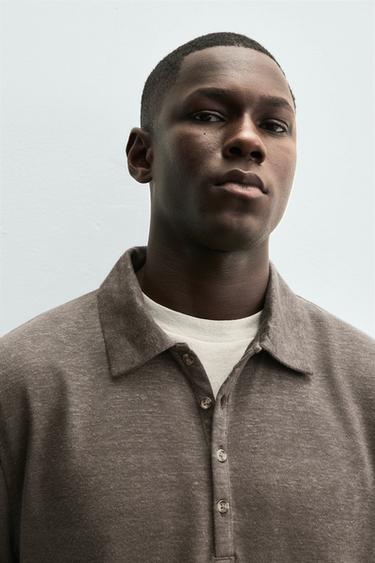POLO CHANVRE - VISCOSE - Marron de Zara - Image 5