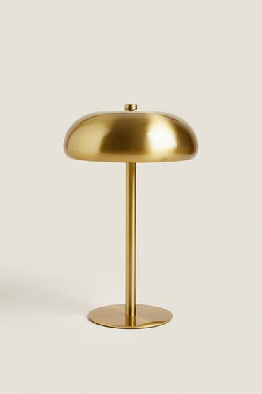 SMALL MONOCHROME TABLE LAMP - Gold by Zara