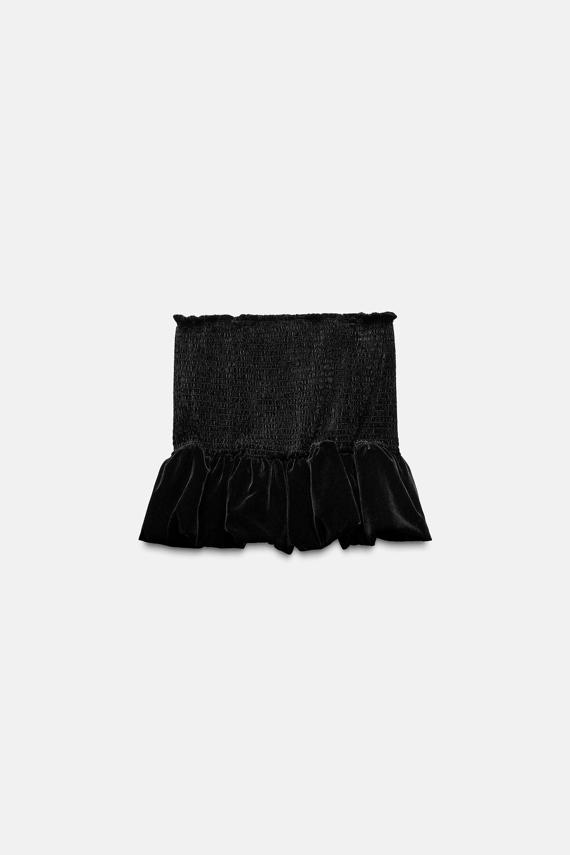 VOLUMINOUS VELVET SKORT