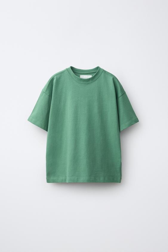 PLAIN T-SHIRT - GREEN by Zara - Image 0