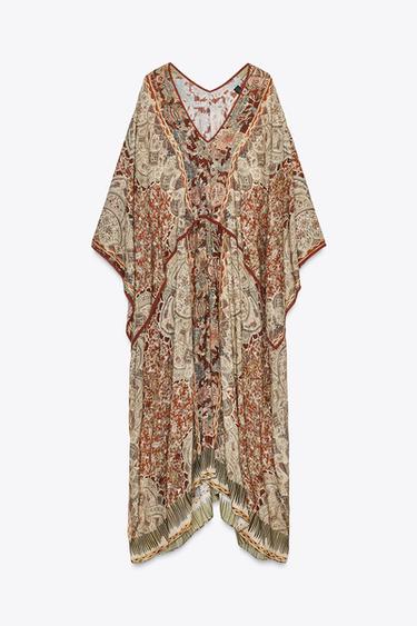 فستان قفطان PAISLEY ZW COLLECTION - مطبوع by Zara
