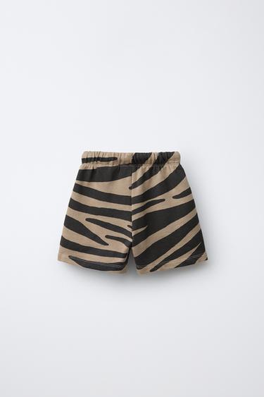 ANIMAL PRINT BERMUDA SHORTS - Dark anthracite by Zara - Image 1