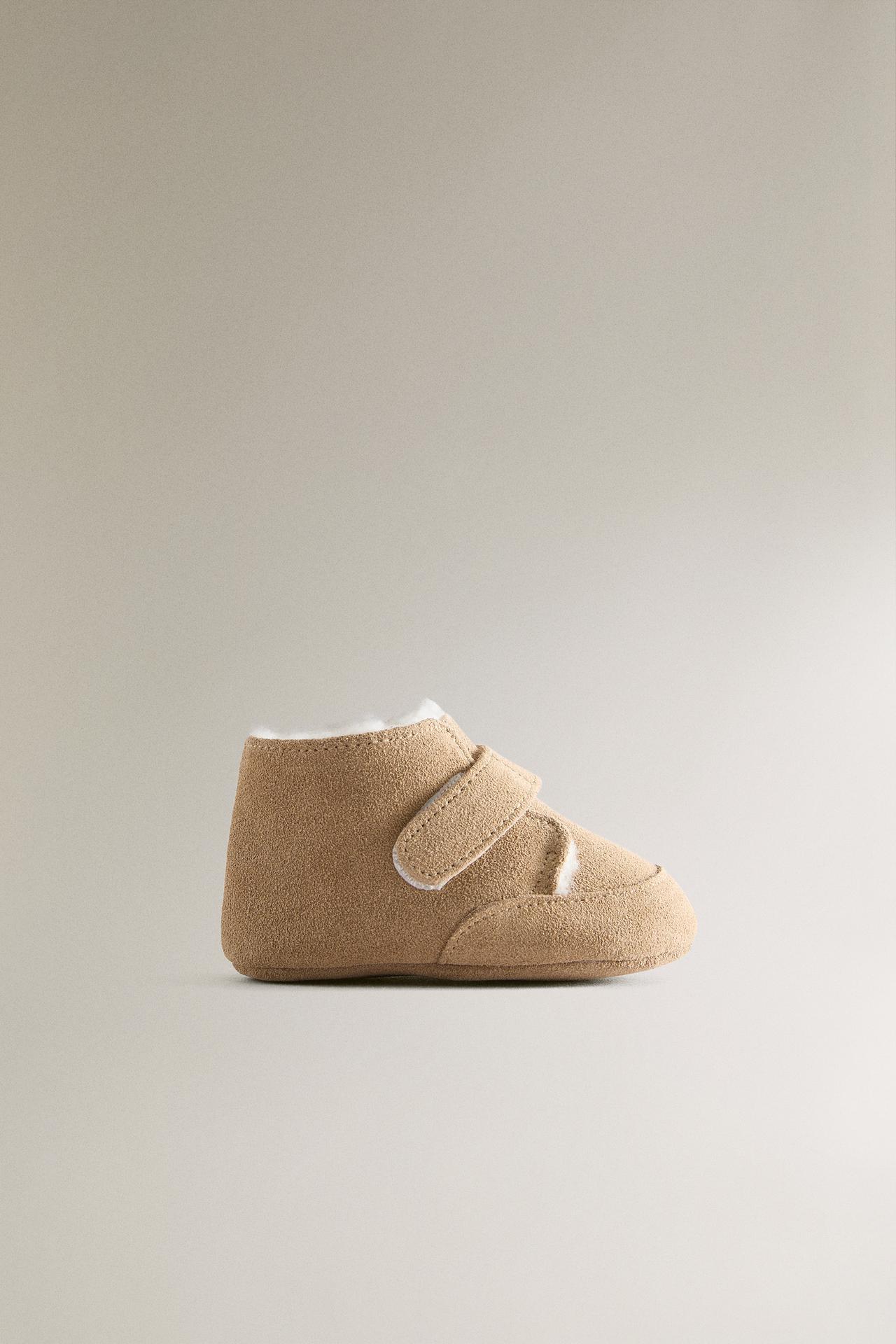 WARM LEATHER BOOTIES — Brown