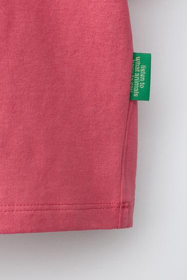 T-SHIRT À PIÈCE ÉTOILE - Rose délavé de Zara - Image 3