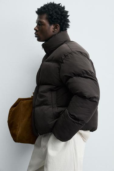 BLOUSON MATELASSÉ COUPE RELAXED - Marron de Zara - Image 5