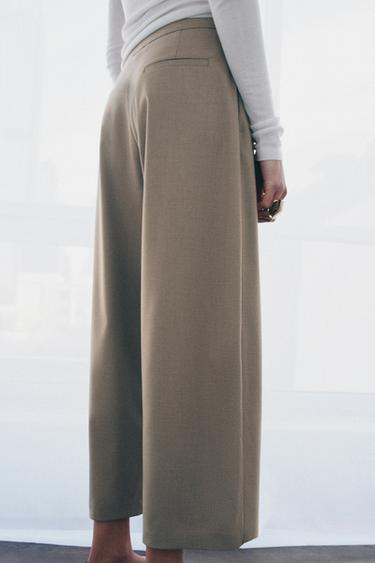 ZW COLLECTION WRAP FRONT TROUSERS - camel by Zara - Image 2