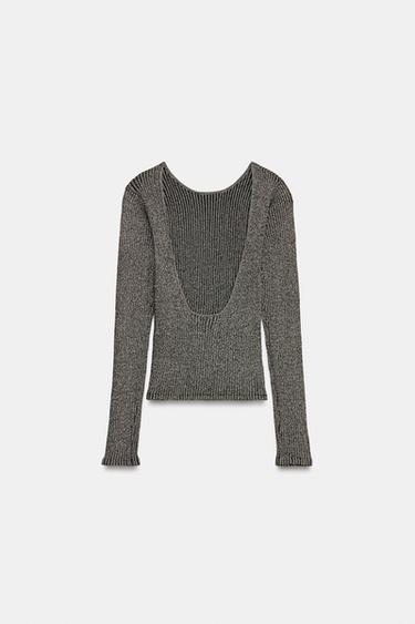 TOP DOS NU FIL MÉTALLISÉ - Doré de Zara - Image 5