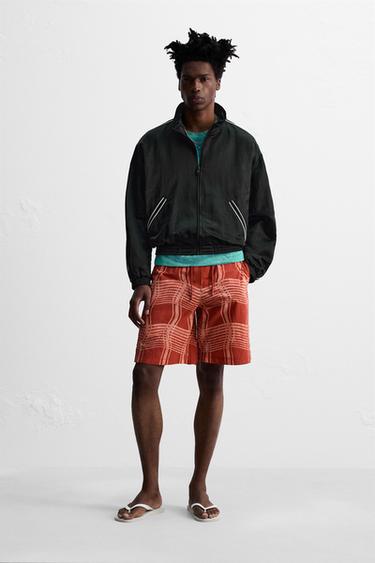 Zara EMBROIDERED BOMBER JACKET © OTIS KWAME KYE QUAICOE - Black - Image 0
