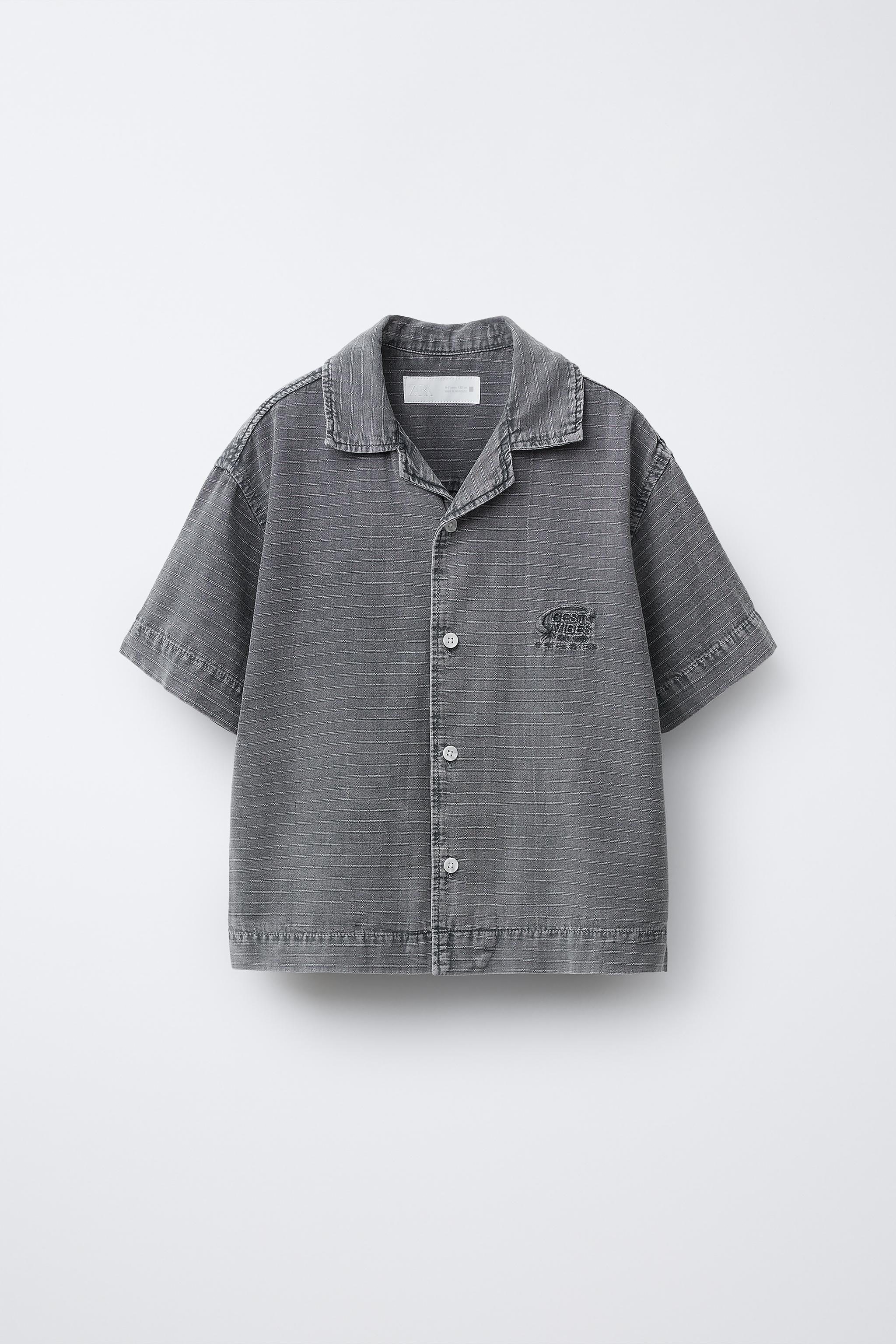 WASHED EFFECT STRUCTURED SHIRT
