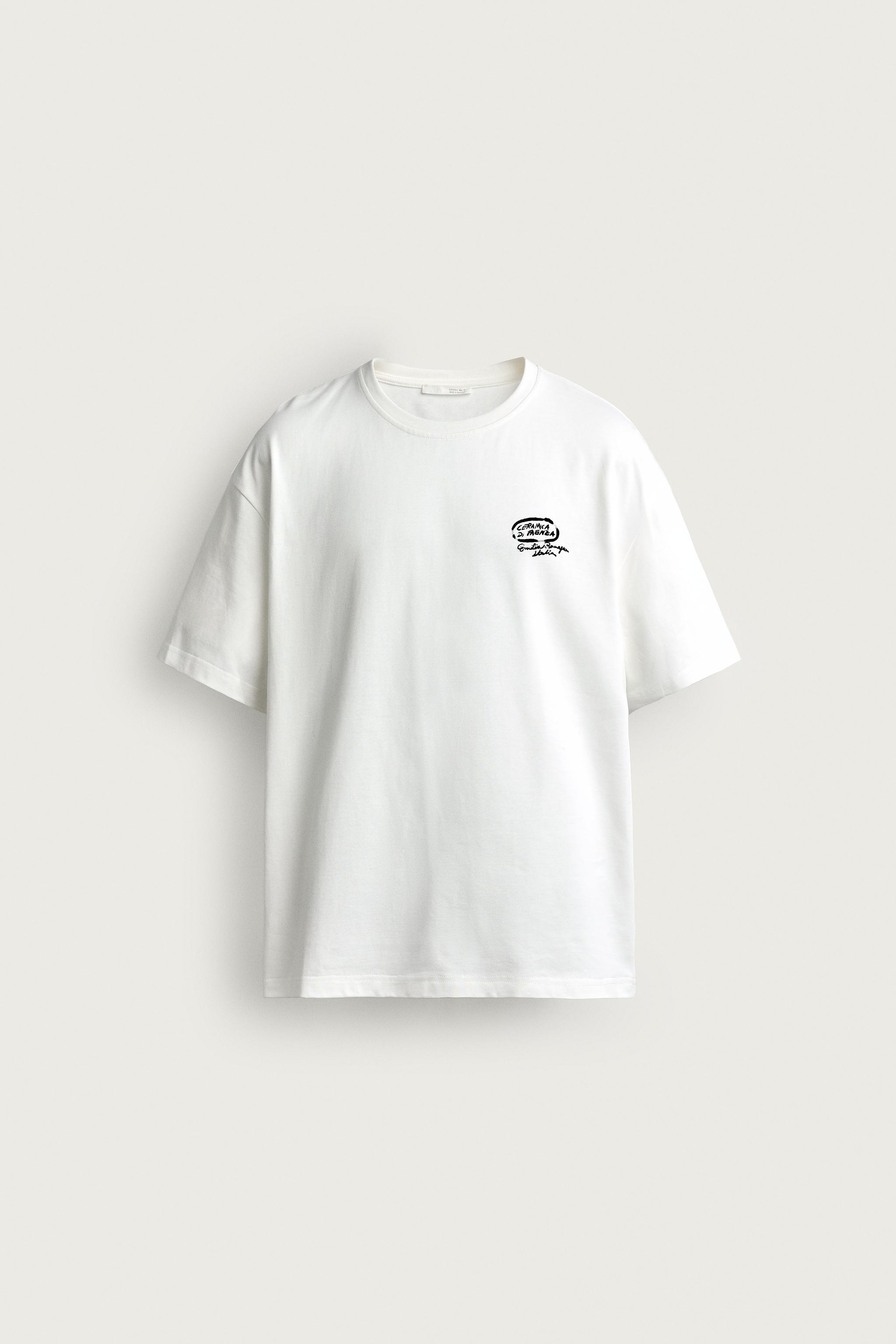 RELAXED FIT CERAMIC PRINT T-SHIRT — White