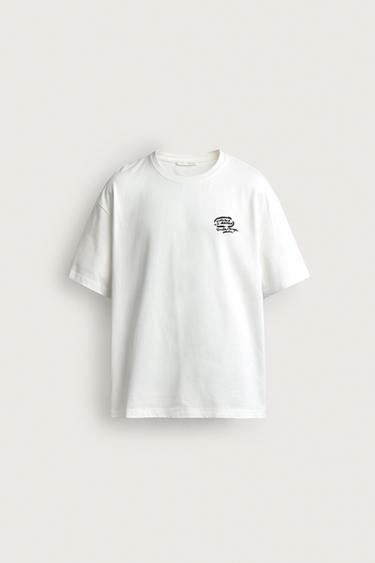 RELAXED FIT CERAMIC PRINT T-SHIRT - White by Zara
