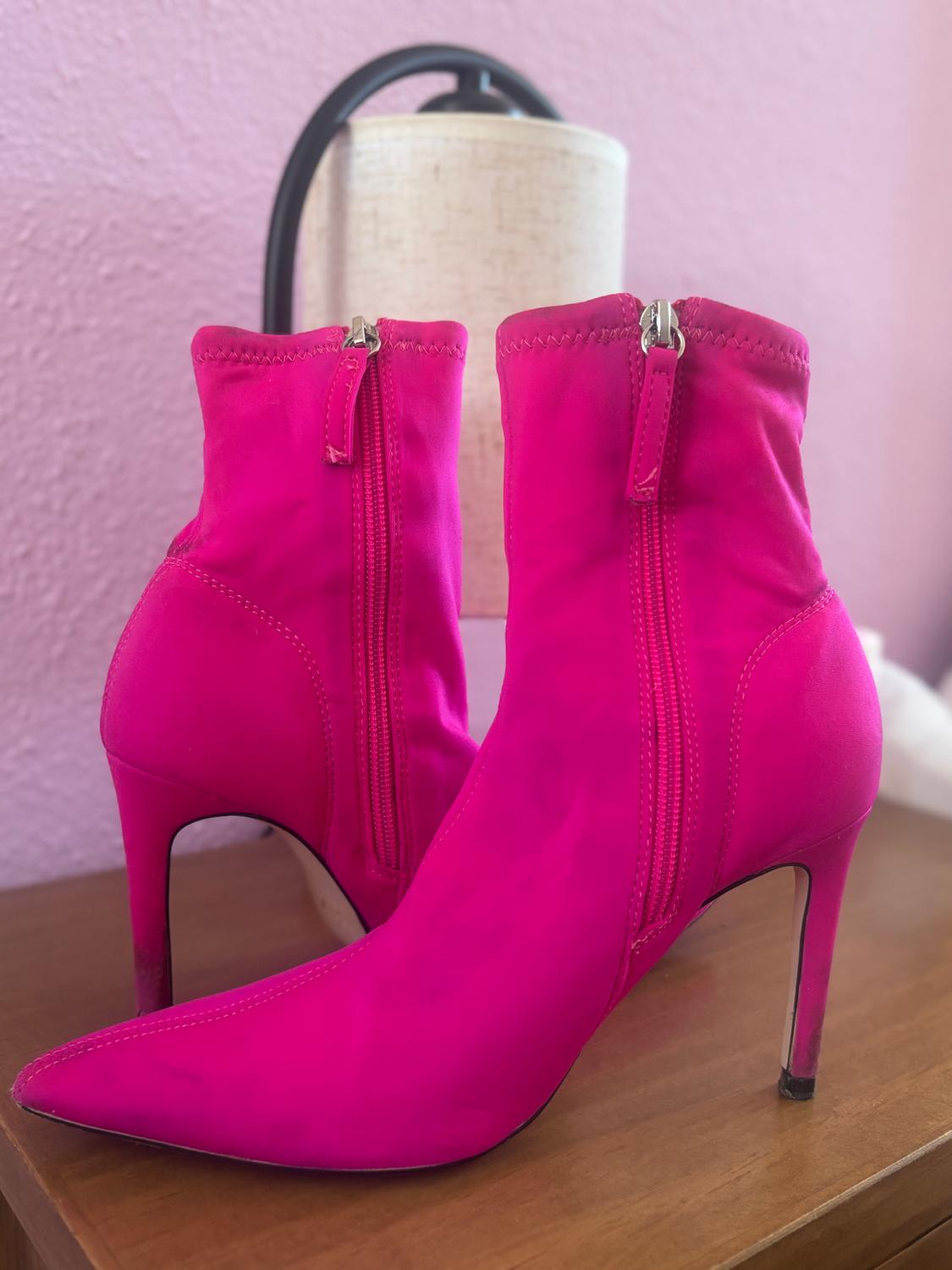 BOTÍN TACÓN CALCETÍN ROSA FUSCIA - Image 3