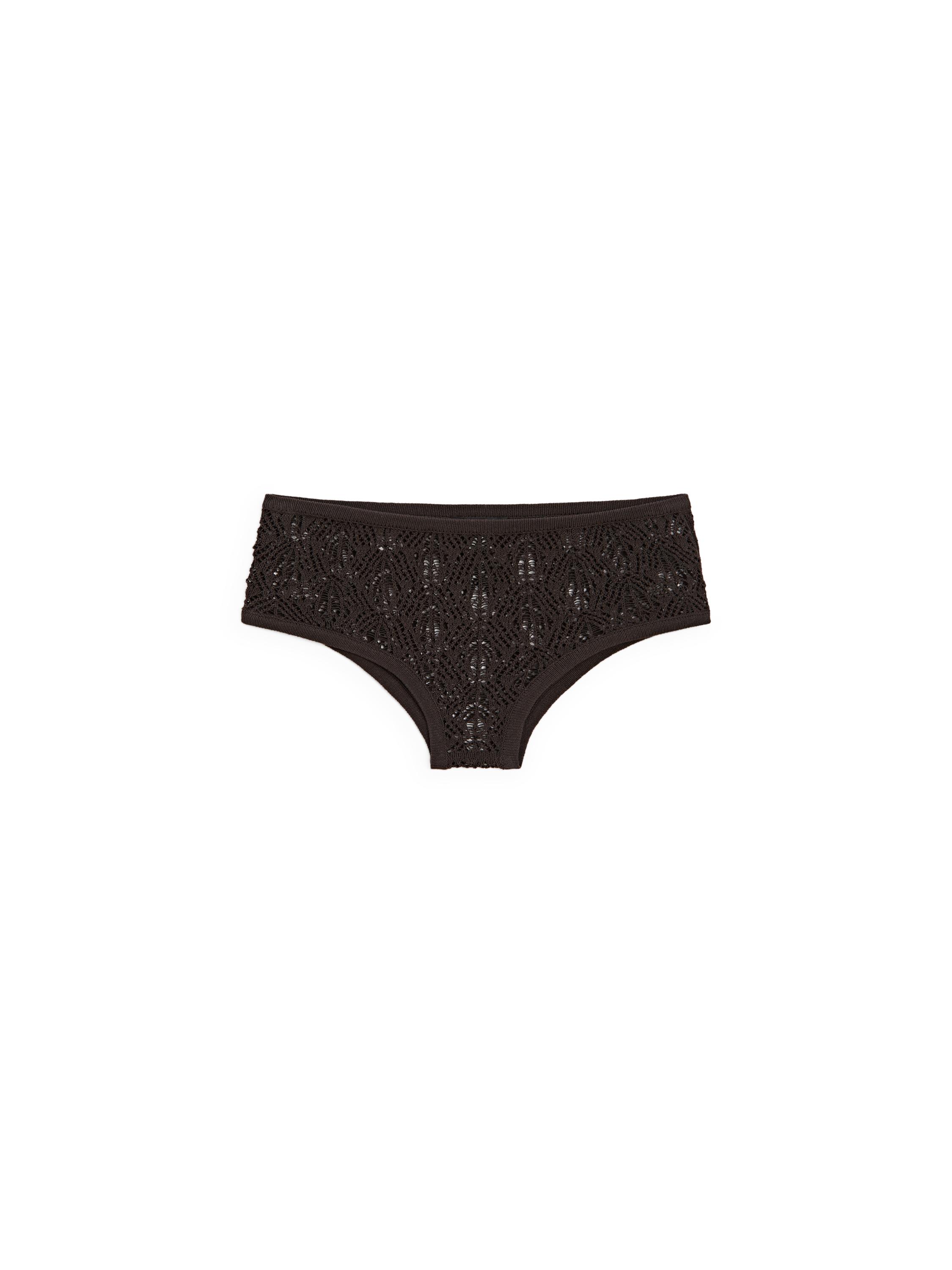 Jupe-culotte en coton mélangé à détails ajourés