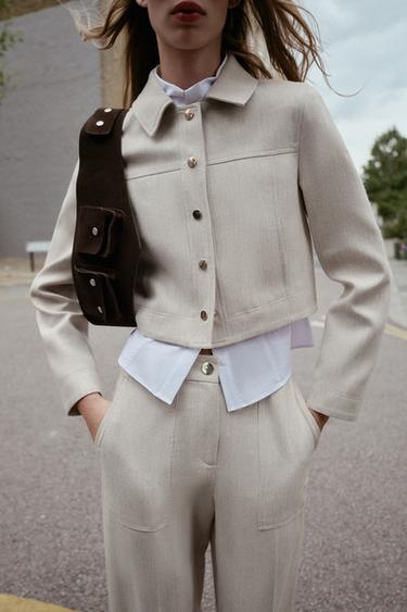 TOPSTITCH JACKET - Sand by Zara - Image 3