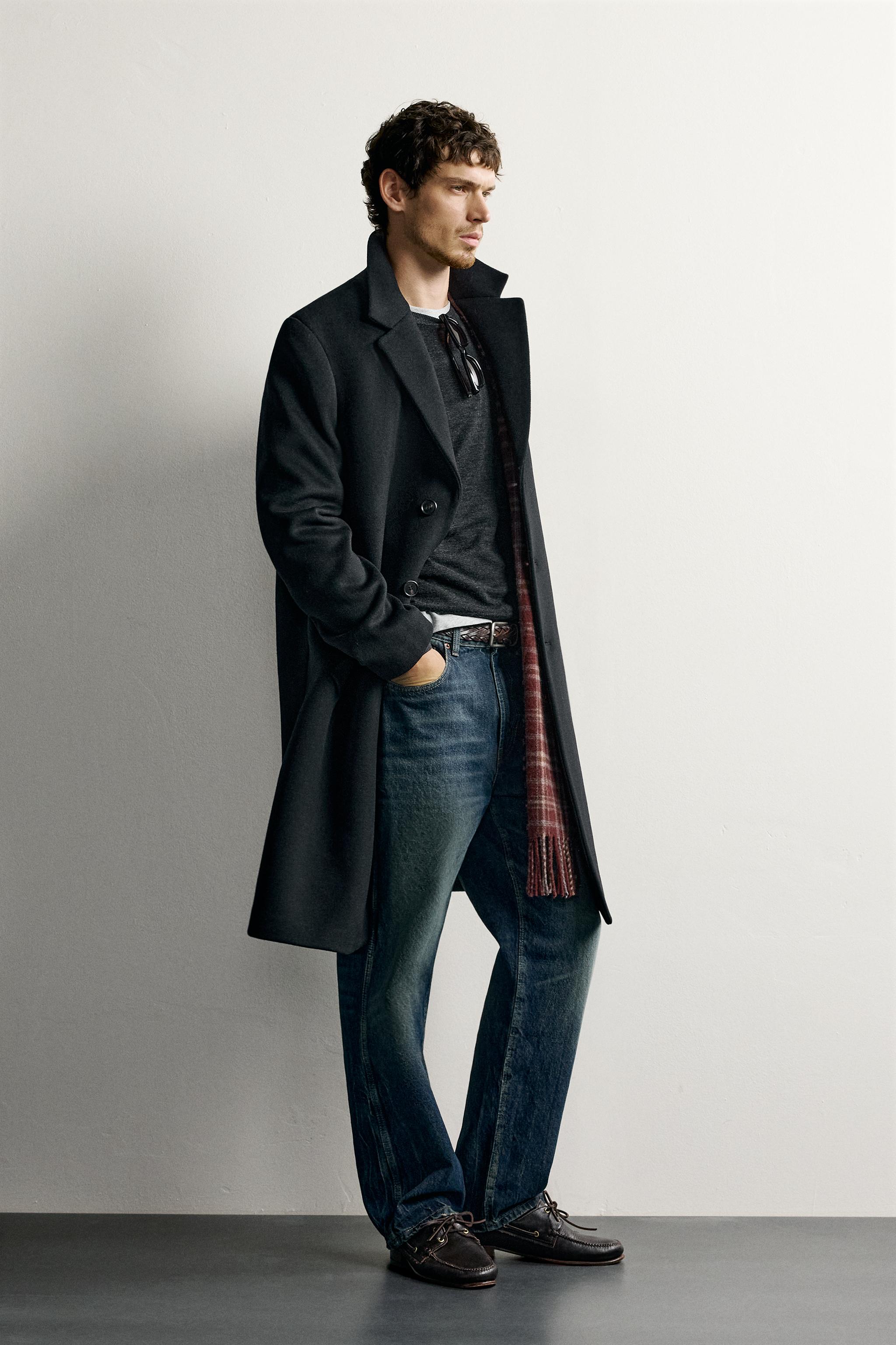 REGULAR-FIT WOOL-BLEND COAT