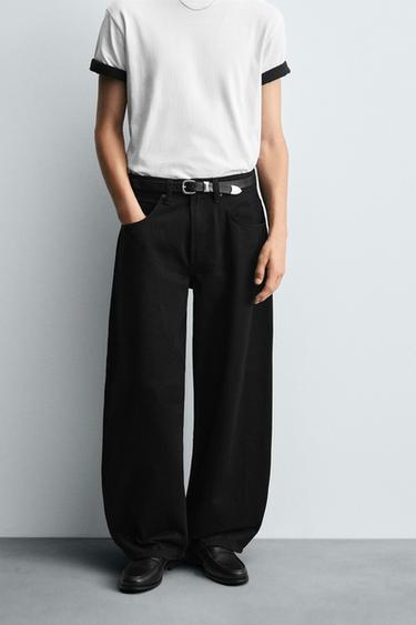 BALLOON FIT JEANS - Black by Zara