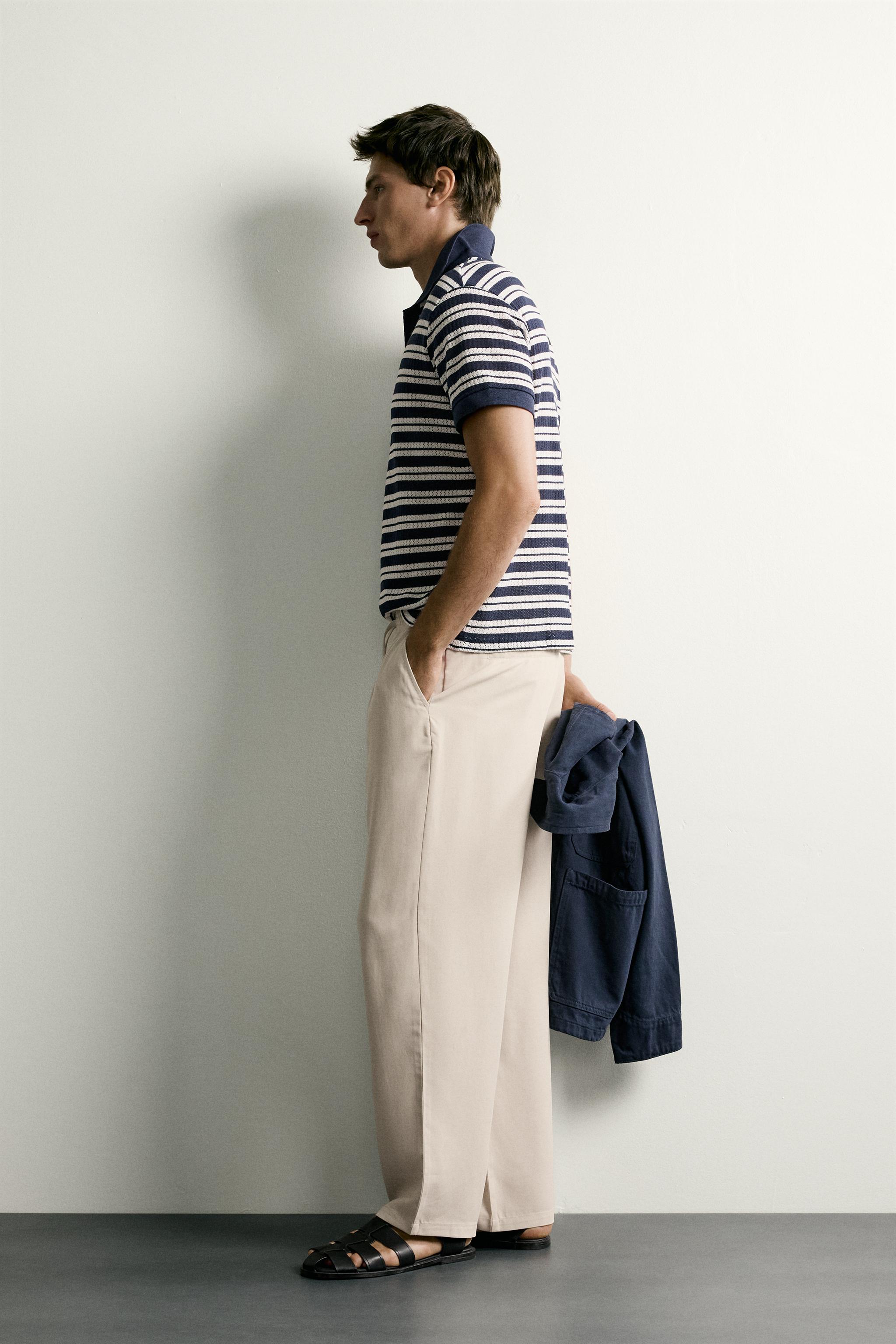 Мужские брюки Zara 100% LYOCELL RELAXED FIT PANTS — фото 4